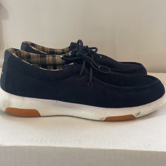 Orthocomfoot men’s boat shoes in navy blue and white, size 10 - Picture 2 of 7